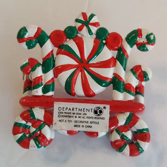 Dept 56 Village Candy Cane Bench - Picture 5 of 6